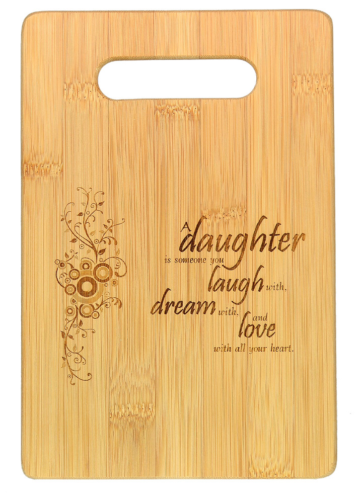 9x6" Bamboo Cutting Boards, Daughter - Click Image to Close