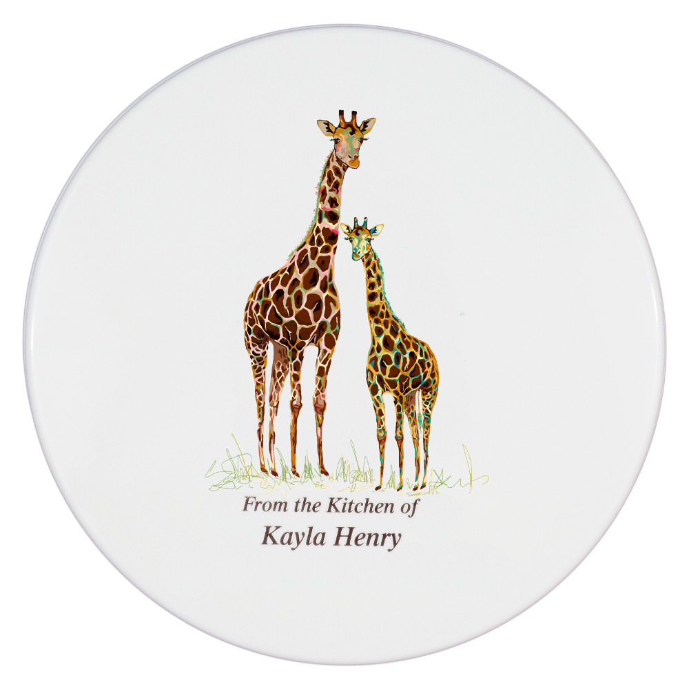 Cookie Tin, Giraffe Design - Click Image to Close