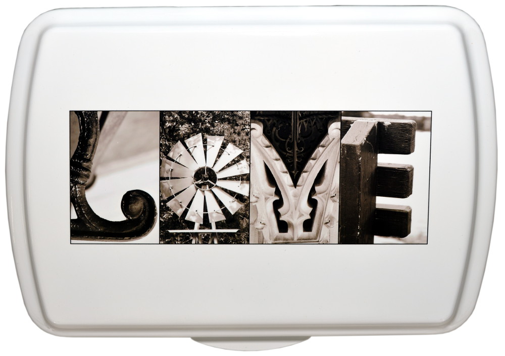 Photo Letter Artwork Lid, 9x13 Cake Pan - Click Image to Close