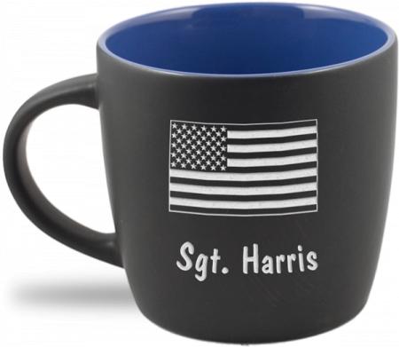 Dark Blue, 12oz Matte Cafe Mug - Click Image to Close