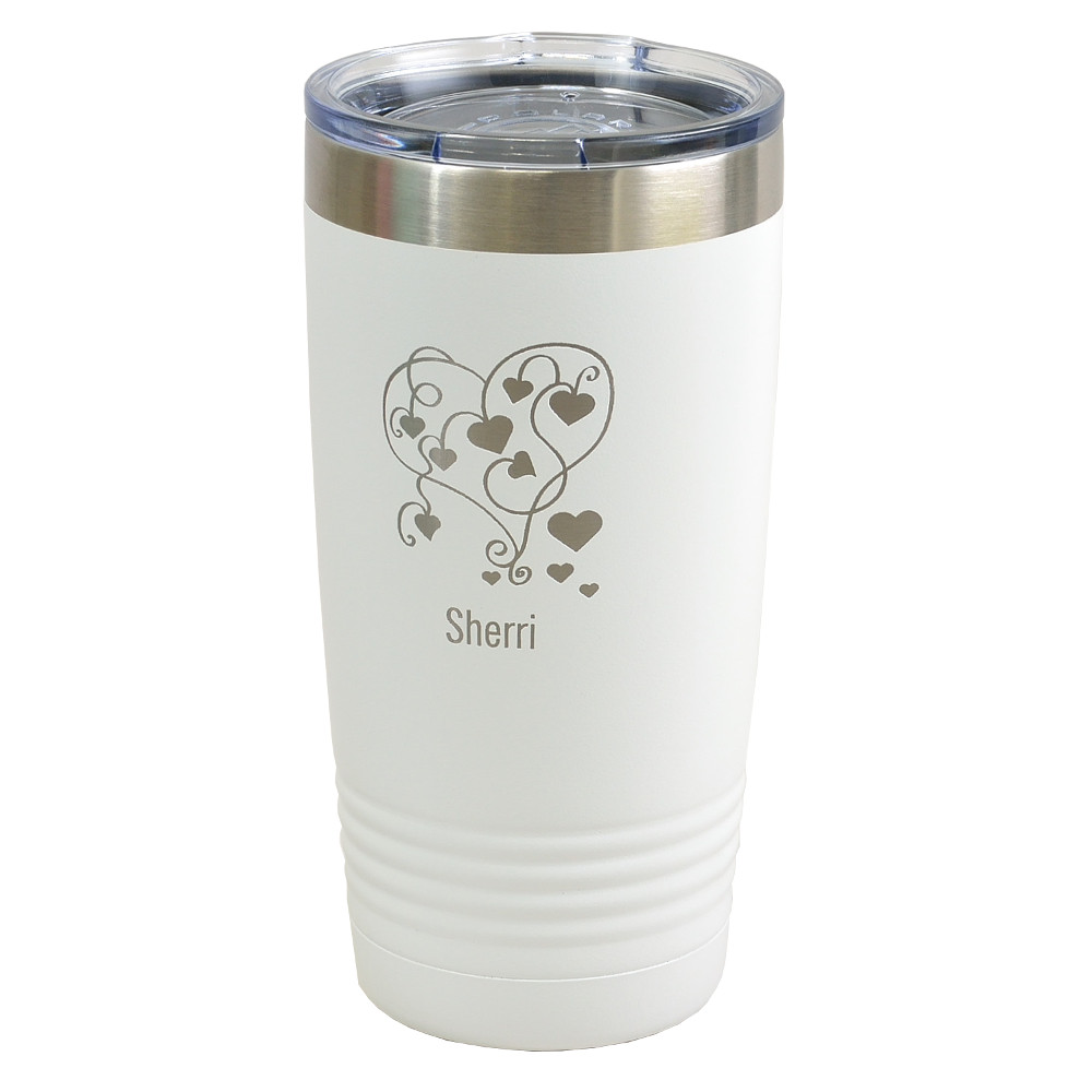 White Polar Camel Insulated Tumbler, 20oz - Click Image to Close