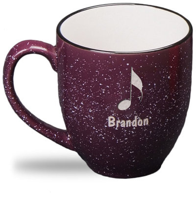 Plum, 14oz Speckled Bistro Mugs - Click Image to Close